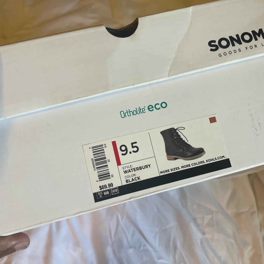 Sonoma Black Lace Up Boots